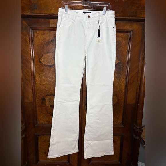 NWT Desigual- Luna Flare Jeans in White. Size EU 42 or US 14 - Picture 3 of 11